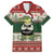 Funny Christmas Alligator Santa Family Matching Off Shoulder Short Dress and Hawaiian Shirt Knitted Pattern - Wonder Print Shop