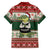 Funny Christmas Alligator Santa Family Matching Off Shoulder Short Dress and Hawaiian Shirt Knitted Pattern - Wonder Print Shop