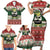 Funny Christmas Alligator Santa Family Matching Short Sleeve Bodycon Dress and Hawaiian Shirt Knitted Pattern - Wonder Print Shop