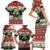 Funny Christmas Alligator Santa Family Matching Short Sleeve Bodycon Dress and Hawaiian Shirt Knitted Pattern - Wonder Print Shop