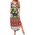 Funny Christmas Alligator Santa Family Matching Summer Maxi Dress and Hawaiian Shirt Knitted Pattern - Wonder Print Shop