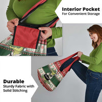 Funny Christmas Alligator Santa Grocery Bag Knitted Pattern - Wonder Print Shop