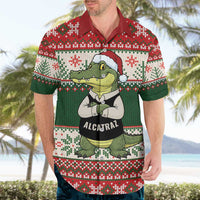Funny Christmas Alligator Santa Hawaiian Shirt Knitted Pattern - Wonder Print Shop