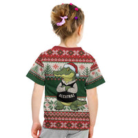Funny Christmas Alligator Santa Kid T Shirt Knitted Pattern - Wonder Print Shop