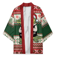 Funny Christmas Alligator Santa Kimono Knitted Pattern - Wonder Print Shop