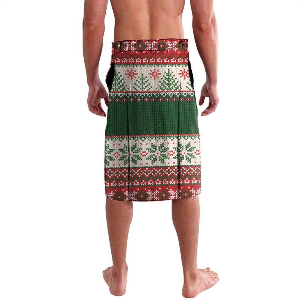 Funny Christmas Alligator Santa Lavalava Knitted Pattern - Wonder Print Shop