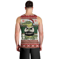 Funny Christmas Alligator Santa Men Tank Top Knitted Pattern - Wonder Print Shop