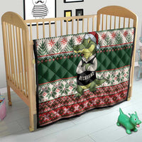 Funny Christmas Alligator Santa Quilt Knitted Pattern - Wonder Print Shop