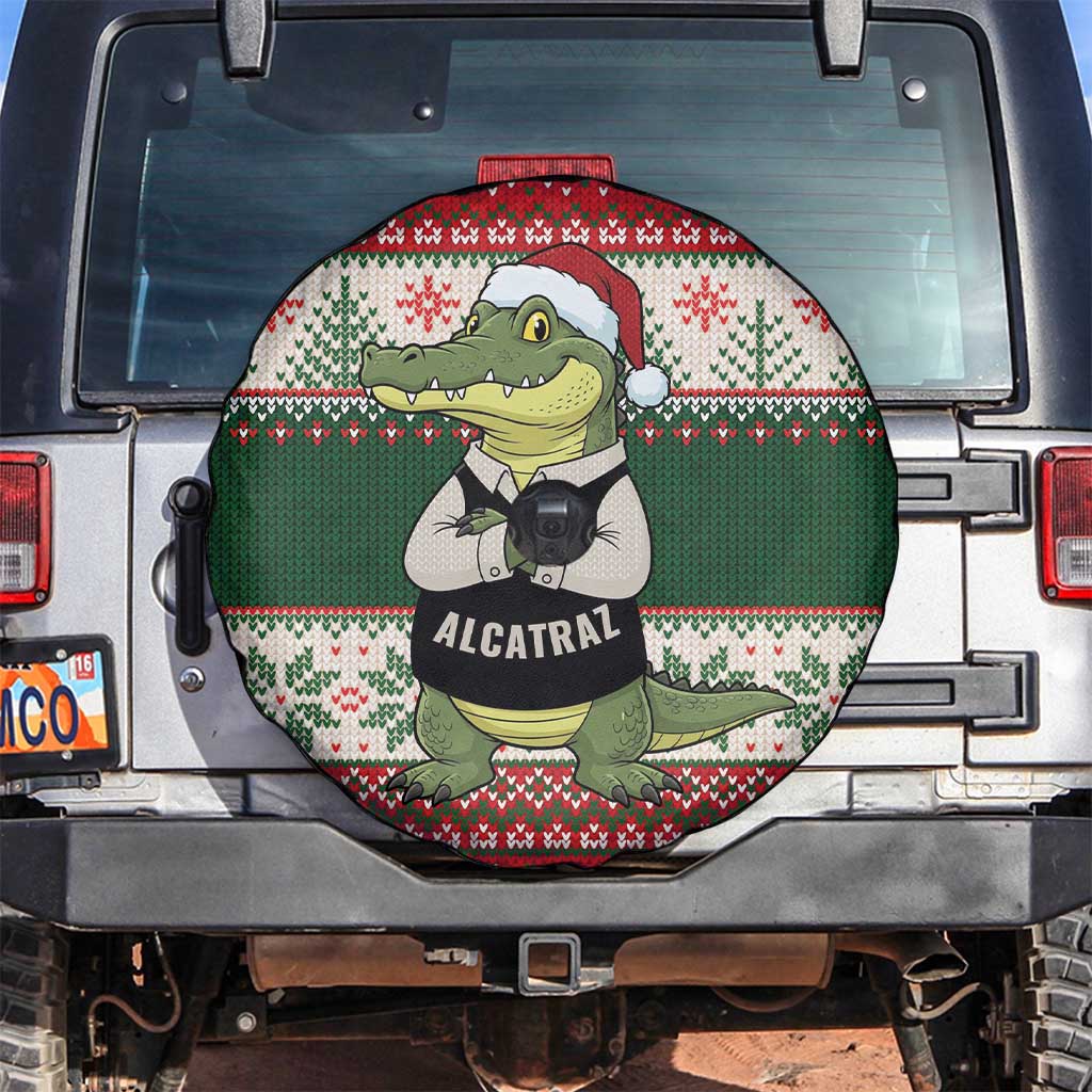 Funny Christmas Alligator Santa Spare Tire Cover Knitted Pattern - Wonder Print Shop