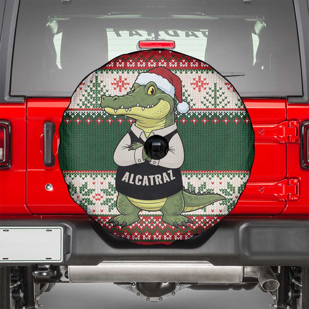 Funny Christmas Alligator Santa Spare Tire Cover Knitted Pattern - Wonder Print Shop