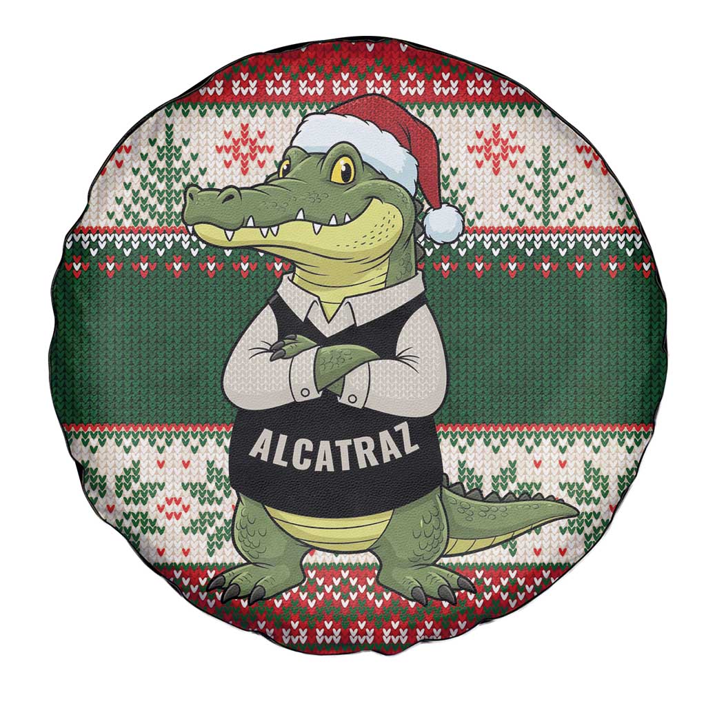 Funny Christmas Alligator Santa Spare Tire Cover Knitted Pattern - Wonder Print Shop