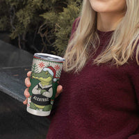 Funny Christmas Alligator Santa Tumbler Cup Knitted Pattern - Wonder Print Shop