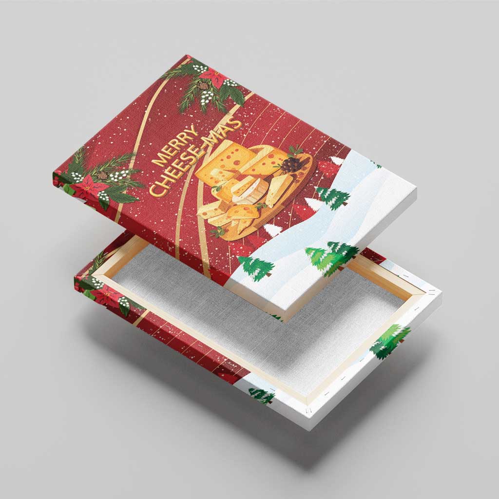 Merry Cheesemas Canvas Wall Art Switzerland Frohe Weihnachten LT9 - Wonder Print Shop