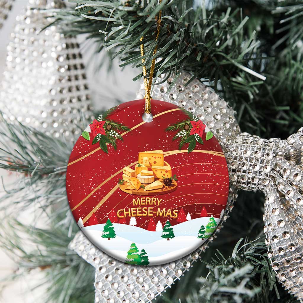 Merry Cheesemas Ceramic Ornament Switzerland Frohe Weihnachten LT9 - Wonder Print Shop