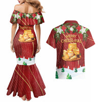 Merry Cheesemas Couples Matching Mermaid Dress and Hawaiian Shirt Switzerland Frohe Weihnachten LT9 - Wonder Print Shop