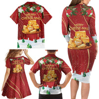 Merry Cheesemas Family Matching Long Sleeve Bodycon Dress and Hawaiian Shirt Switzerland Frohe Weihnachten LT9 - Wonder Print Shop