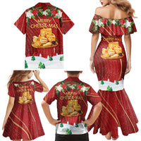 Merry Cheesemas Family Matching Mermaid Dress and Hawaiian Shirt Switzerland Frohe Weihnachten LT9 - Wonder Print Shop