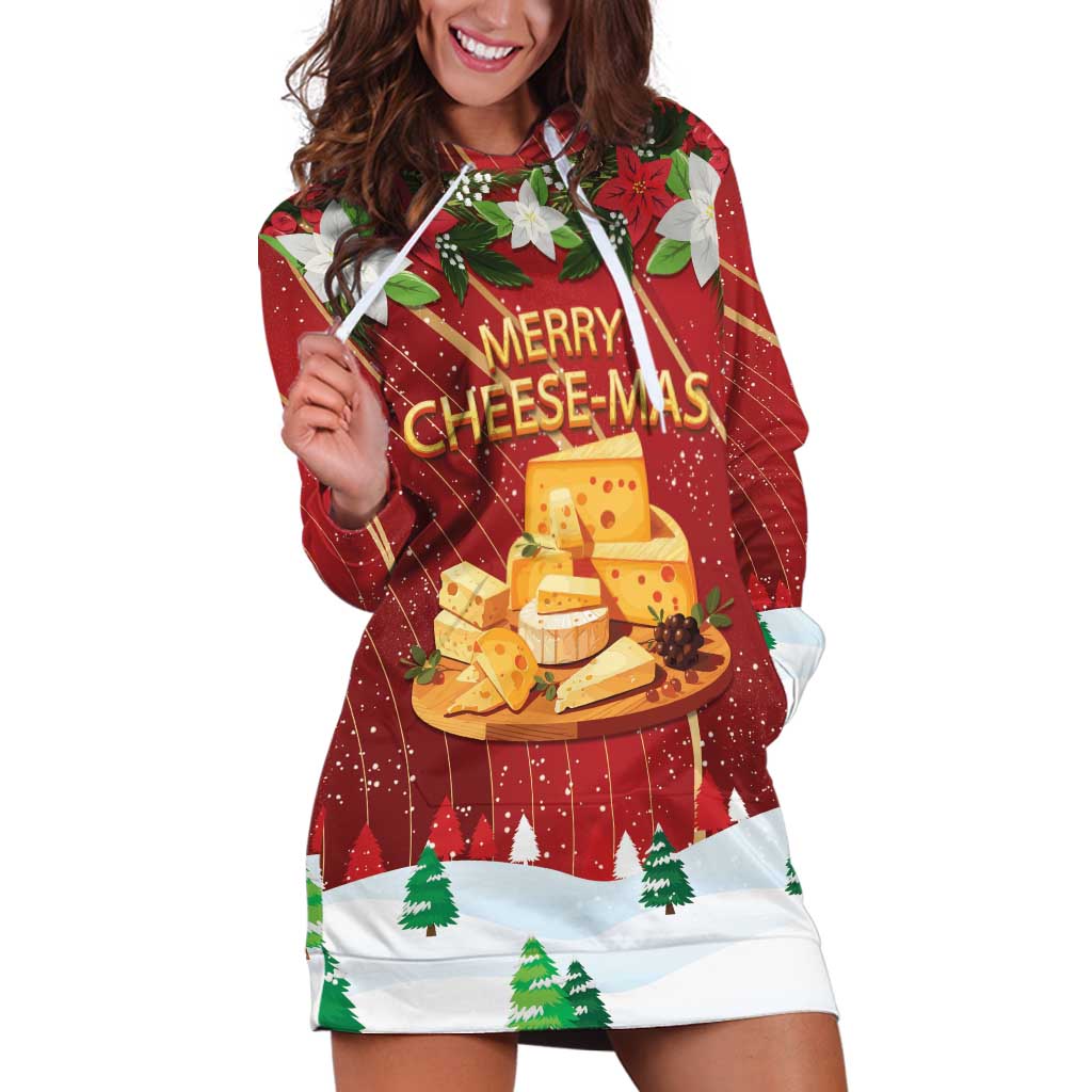 Merry Cheesemas Hoodie Dress Switzerland Frohe Weihnachten - Wonder Print Shop