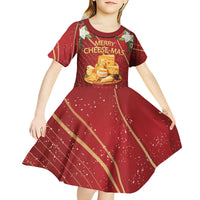 Merry Cheesemas Kid Short Sleeve Dress Switzerland Frohe Weihnachten - Wonder Print Shop
