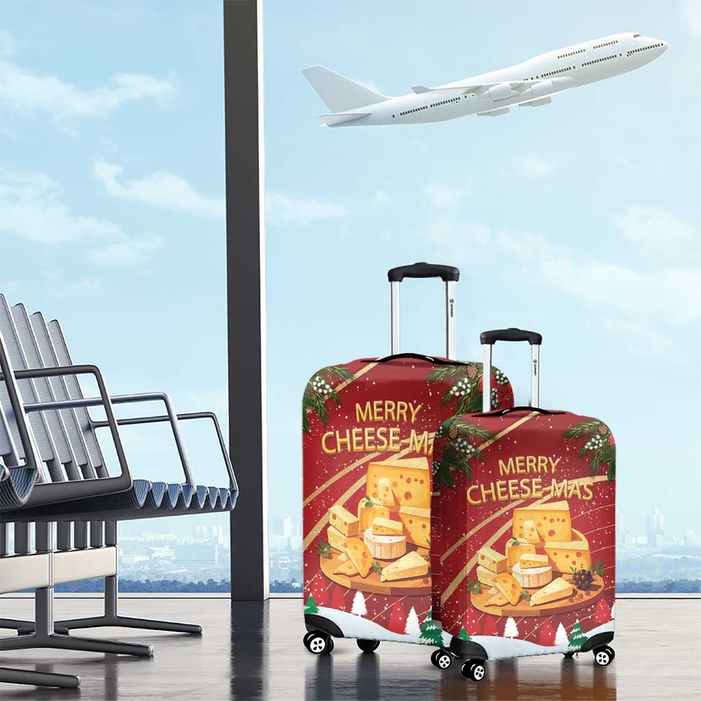 Merry Cheesemas Luggage Cover Switzerland Frohe Weihnachten - Wonder Print Shop