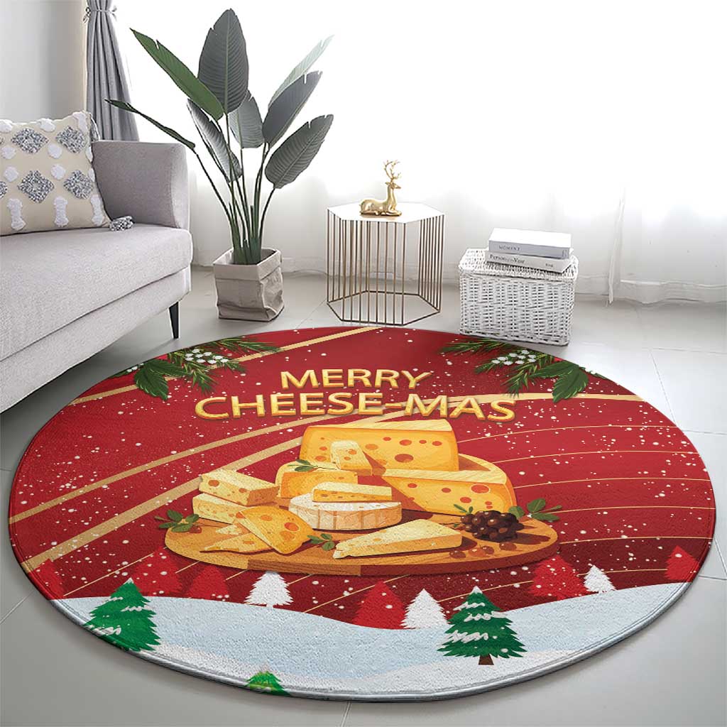 Merry Cheesemas Round Carpet Switzerland Frohe Weihnachten