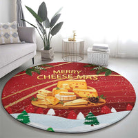Merry Cheesemas Round Carpet Switzerland Frohe Weihnachten