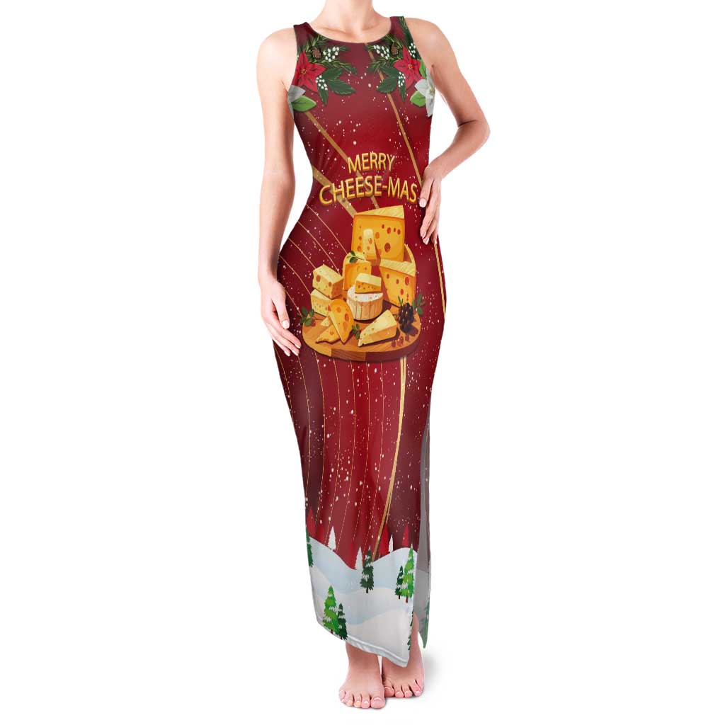 Merry Cheesemas Tank Maxi Dress Switzerland Frohe Weihnachten - Wonder Print Shop