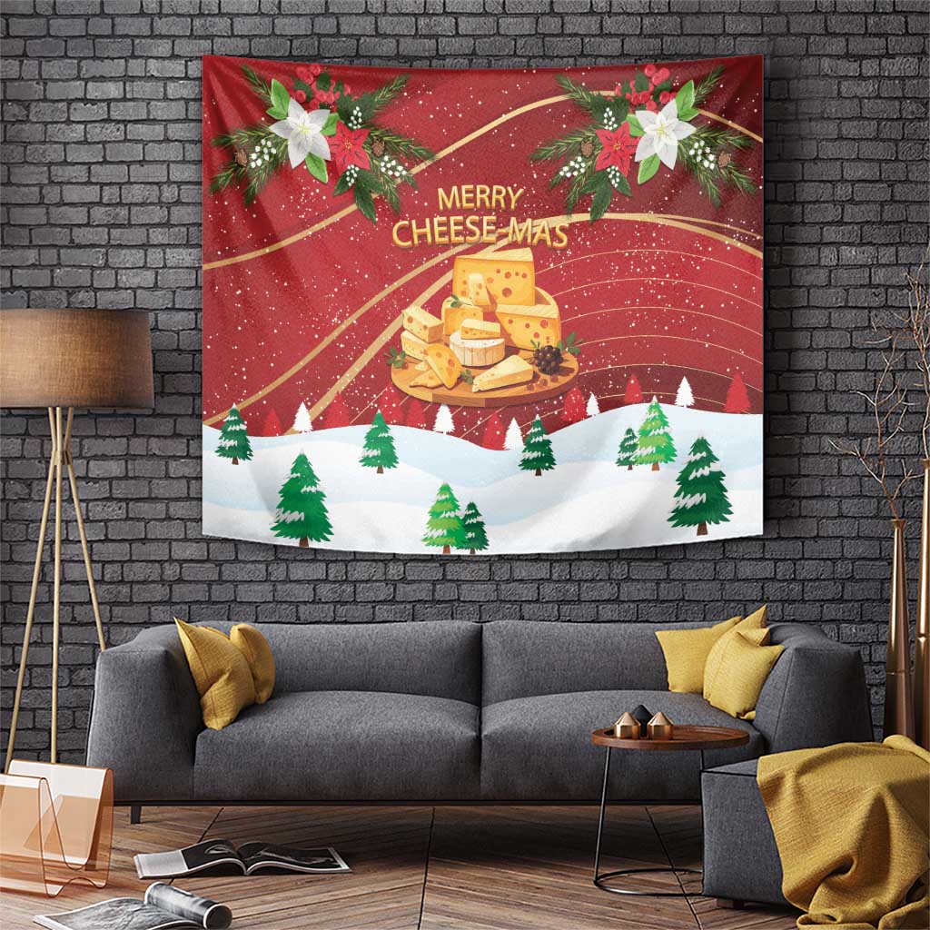 Merry Cheesemas Tapestry Switzerland Frohe Weihnachten - Wonder Print Shop