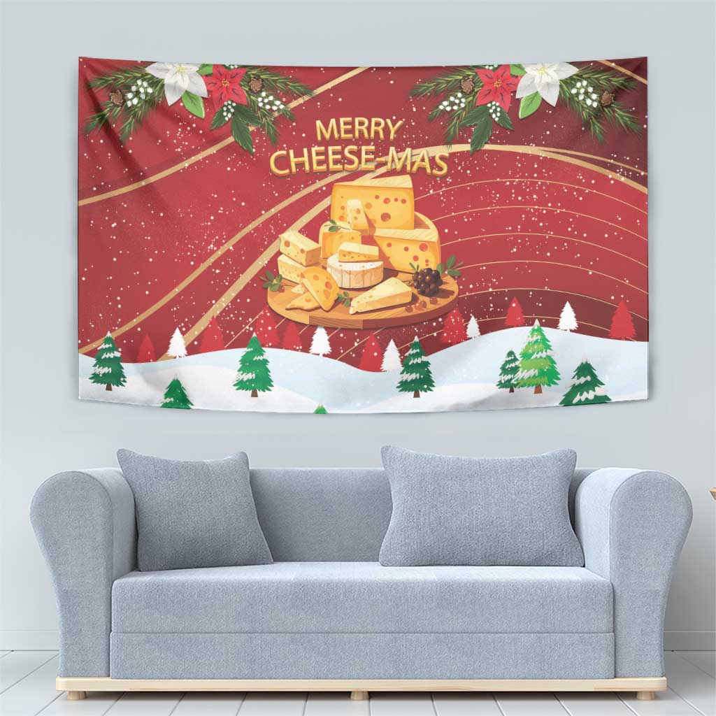 Merry Cheesemas Tapestry Switzerland Frohe Weihnachten - Wonder Print Shop