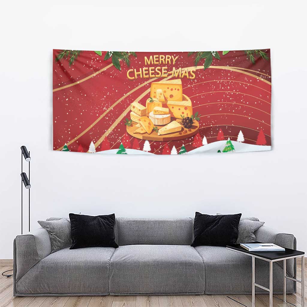 Merry Cheesemas Tapestry Switzerland Frohe Weihnachten - Wonder Print Shop