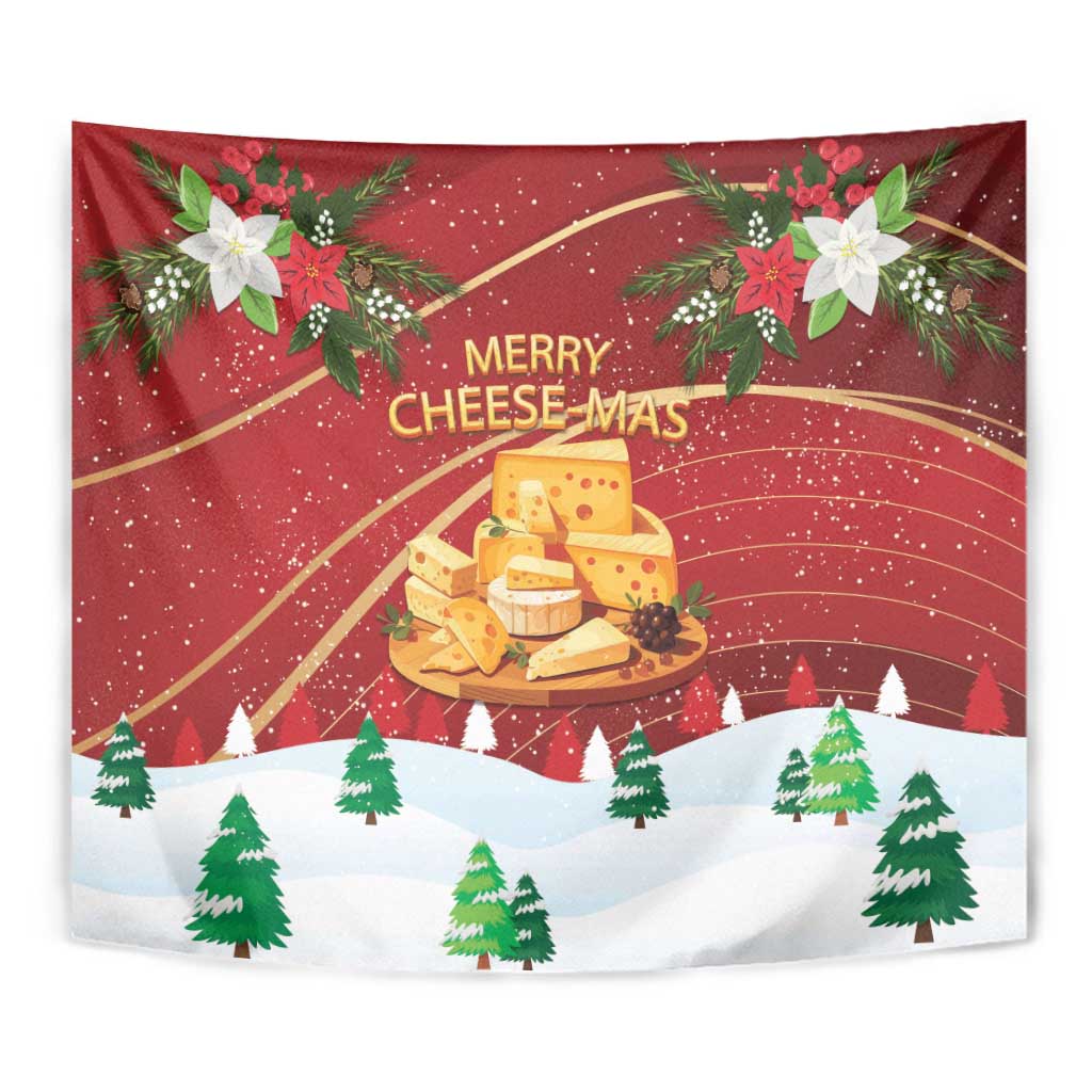Merry Cheesemas Tapestry Switzerland Frohe Weihnachten - Wonder Print Shop