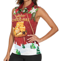 Merry Cheesemas Women Sleeveless Polo Shirt Switzerland Frohe Weihnachten - Wonder Print Shop