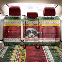 Merry Swissmas Bernese Mountain Dog Back Car Seat Cover Switzerland Christmas Pattern LT9 - Wonder Print Shop