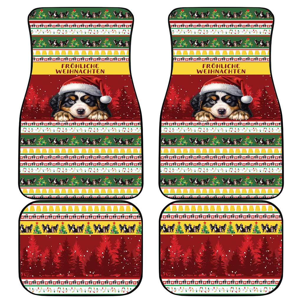 Merry Swissmas Bernese Mountain Dog Car Mats Switzerland Christmas Pattern LT9 - Wonder Print Shop