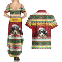 Merry Swissmas Bernese Mountain Dog Couples Matching Summer Maxi Dress and Hawaiian Shirt Switzerland Christmas Pattern LT9 - Wonder Print Shop
