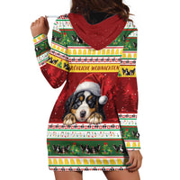 Merry Swissmas Bernese Mountain Dog Hoodie Dress Switzerland Christmas Pattern - Wonder Print Shop