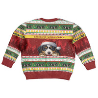 Merry Swissmas Bernese Mountain Dog Kid Ugly Christmas Sweater Switzerland Christmas Pattern - Wonder Print Shop