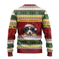 Merry Swissmas Bernese Mountain Dog Ugly Christmas Sweater Switzerland Christmas Pattern - Wonder Print Shop