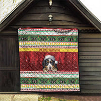 Merry Swissmas Bernese Mountain Dog Quilt Switzerland Christmas Pattern - Wonder Print Shop