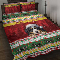 Merry Swissmas Bernese Mountain Dog Quilt Bed Set Switzerland Christmas Pattern - Wonder Print Shop