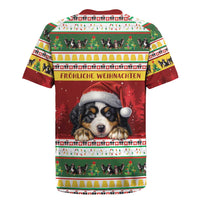 Merry Swissmas Bernese Mountain Dog Rugby Jersey Switzerland Christmas Pattern - Wonder Print Shop