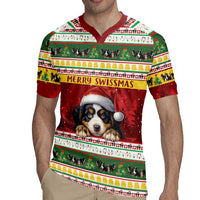 Merry Swissmas Bernese Mountain Dog Rugby Jersey Switzerland Christmas Pattern - Wonder Print Shop