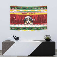 Merry Swissmas Bernese Mountain Dog Tapestry Switzerland Christmas Pattern - Wonder Print Shop
