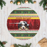 Merry Swissmas Bernese Mountain Dog Tree Skirt Switzerland Christmas Pattern - Wonder Print Shop