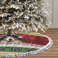 Merry Swissmas Bernese Mountain Dog Tree Skirt Switzerland Christmas Pattern - Wonder Print Shop