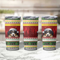Merry Swissmas Bernese Mountain Dog Tumbler Cup Switzerland Christmas Pattern - Wonder Print Shop