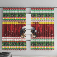 Merry Swissmas Bernese Mountain Dog Window Curtain Switzerland Christmas Pattern - Wonder Print Shop