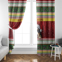 Merry Swissmas Bernese Mountain Dog Window Curtain Switzerland Christmas Pattern - Wonder Print Shop