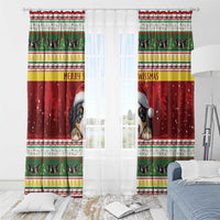 Merry Swissmas Bernese Mountain Dog Window Curtain Switzerland Christmas Pattern - Wonder Print Shop