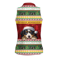 Merry Swissmas Bernese Mountain Dog Women Sleeveless Polo Shirt Switzerland Christmas Pattern - Wonder Print Shop